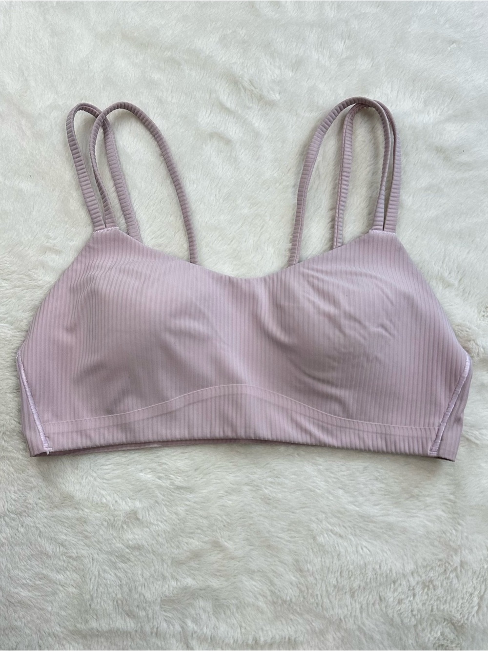 Lululemon Like a Cloud Ribbed Bra Light Support B/C Cup Pink - Size 4